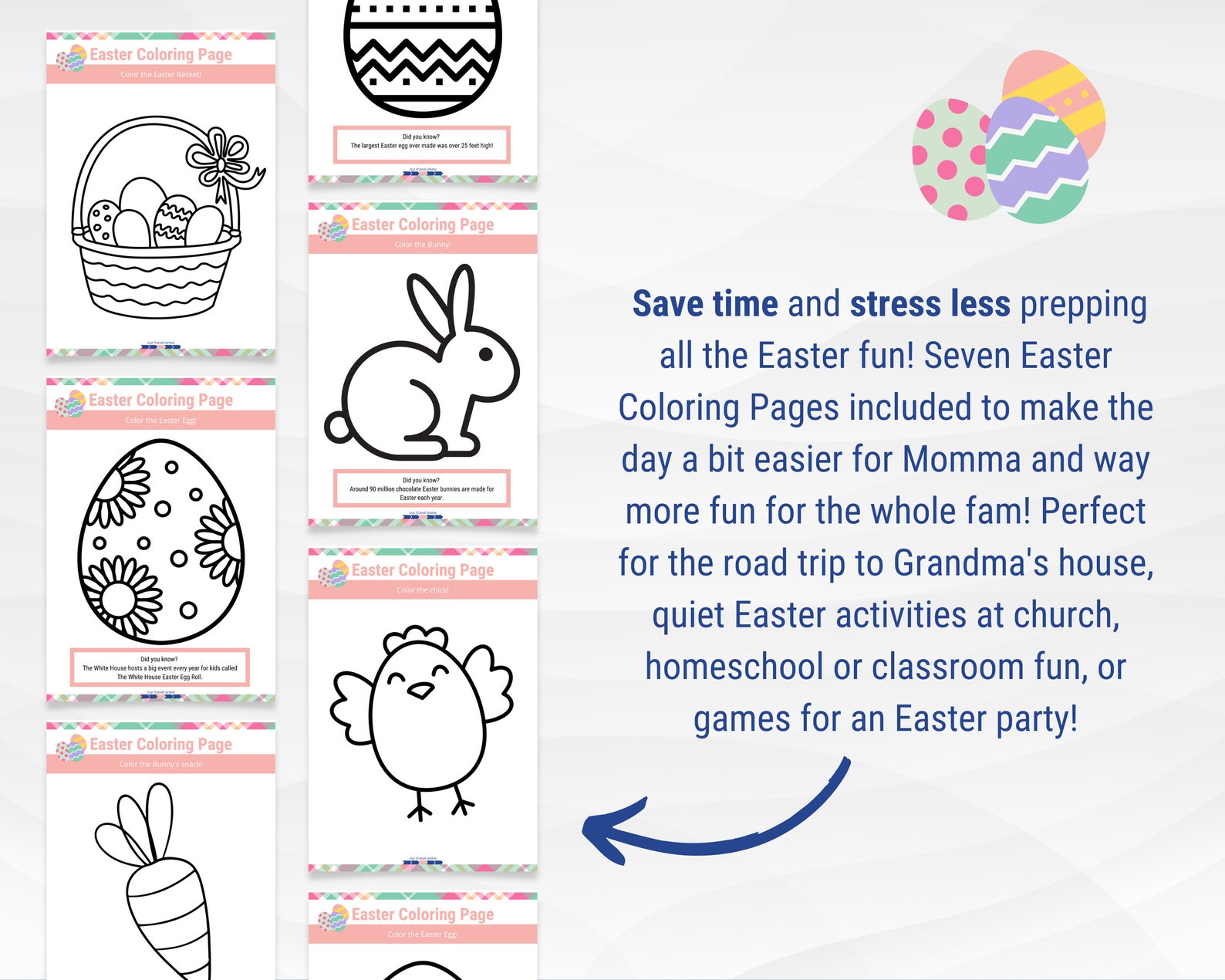 Easter Coloring Pages Printable, Easter Activity Sheet, Easter ...