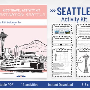 Printable Kids Travel Activities, Kids Travel Game, Travel Busy