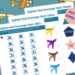 Airplane Scavenger Hunt, Airport Scavenger Hunt, Printable Airplane Activities, Plane Activities For Kids, Kids Flight Activity