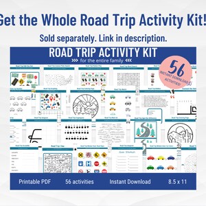 Road Trip Activities for Kids, Printable Road Trip Games for Kids, Road ...