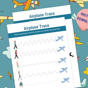 Viaggio in età prescolare stampabile, Attività in aereo per i più piccoli, Attività in aereo stampabili, Giochi di viaggio stampabili, Attività di viaggio per bambini