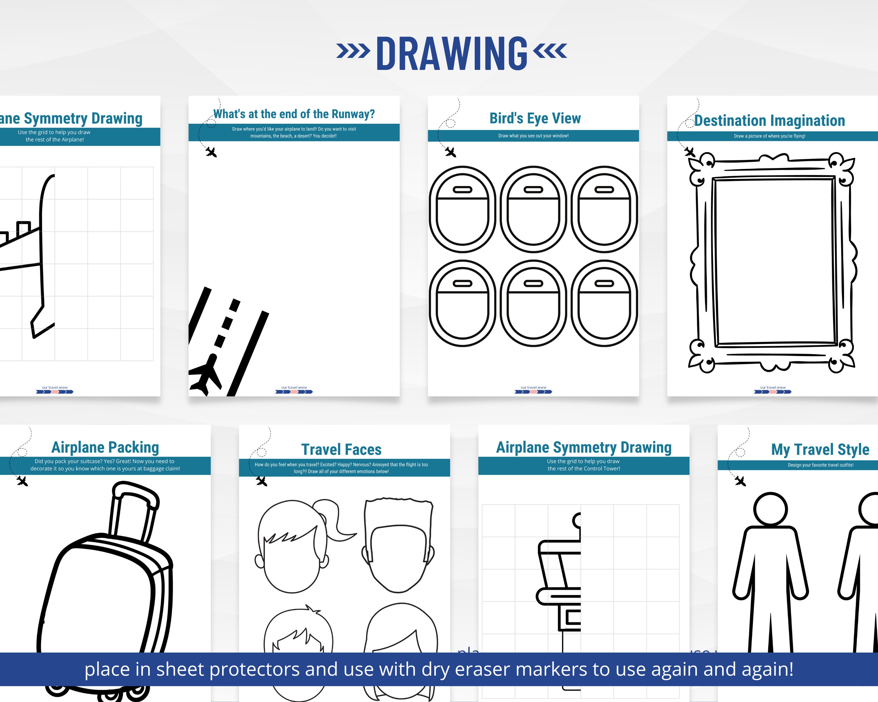 Airplane Activities Printable, Printable Travel Activities, Plane ...