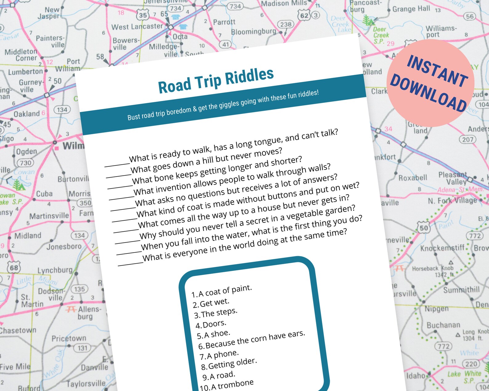 Road Trip Activities for Kids, Printable Road Trip Games for Kids, Road ...