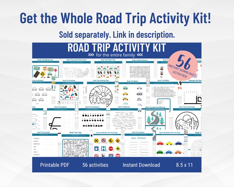 Mad Libs for Kids, Printable Road Trip Games for Kids, Road Trip Activities for in the Car, Road ...