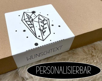 Aufkleber Verpackung Etiketten Versandlabel Verpacken Paket Päckchen Brief Post Kristallpflanze Personalisierbar Personalisiert Wunschtext