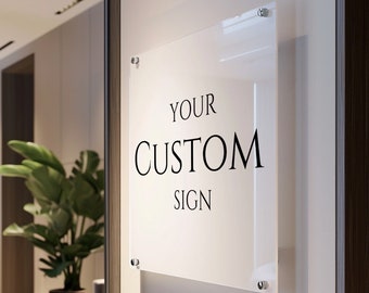 Customized Blank Acrylic Board for Wall | Organization Home and Office Decor |Acrylic Logo Sign| Dry Erase Board |Office Door Sign