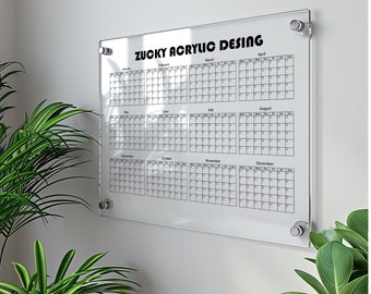 Weekly and Monthly Calendar | 2024 Planner | Custom Wall Calendar | Organization Board | Perpetual Planner | Whiteboard Calendar