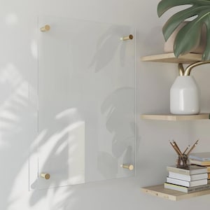 Klare Acryl trocken abwischbare Tafel | Wandkalender 2025 | Home Office Planer | Floating Glass Message Board, benutzerdefinierte Organisationswerkzeug, Notizbrett