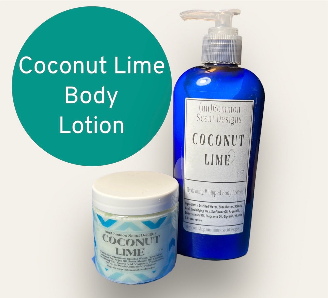Coconut Lime Body Lotion Whipped Natural Body Lotion After Etsy