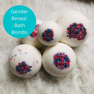 Gender Reveal Bath Bombs, Pink Blue Bath Bombs, Baby&#39;s Gender Announcement Ideas, We&#39;re Pregnant Ideas, It&#39;s A Boy, It&#39;s A Girl, Handmade