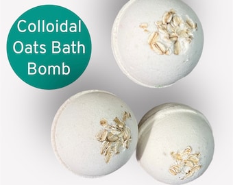 Colloidal Oat Bath Bombs, Oatmeal Dry Skin Bath Bombs, Self Care Gifts, Oatmeal and Honey Bombs