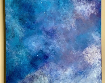 31.5x23.5 2" Galaxy Acrylic Painting