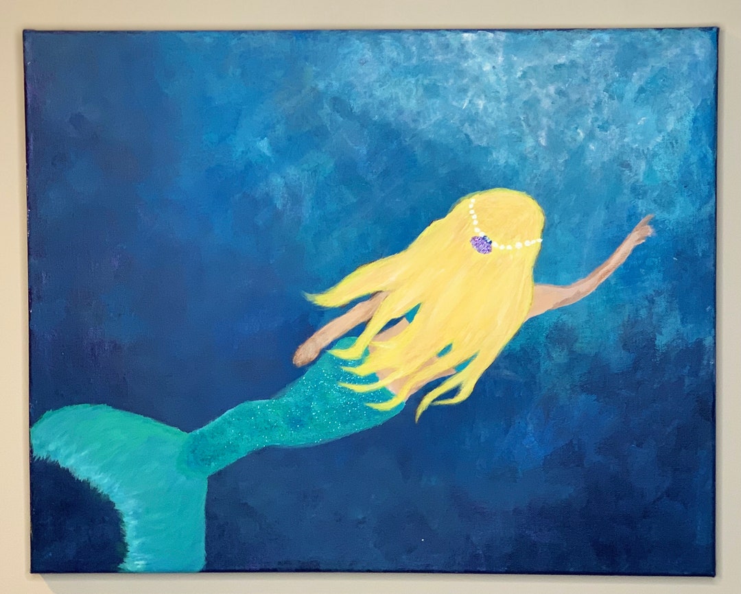 16x20 1インチ 失われた人魚の絵画 - Etsy 日本