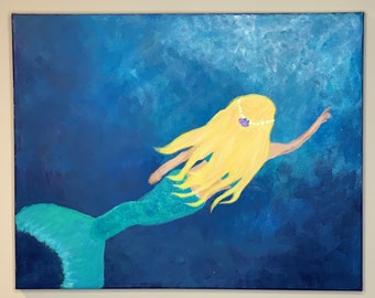 16x20 1" Lost Mermaid Painting