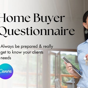 Home buyer questionnaire, realtor