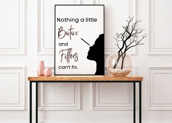 Botox and filler Medspa Decor, Office Decor, Instant Download, Digital Print, Medical Aesthetic Practice, Plastic Surgery Office Decor