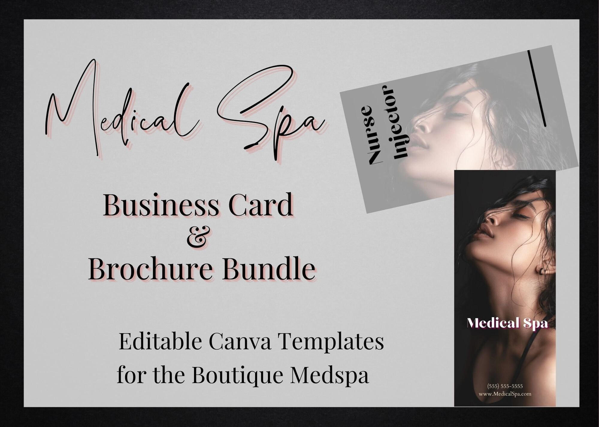 Medical Spa Business Card & Menu Brochure Bundle canva Etsy