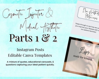 Med Spa Instagram Post Canva Templates: Kosmetikspritze (Digitaler Download)