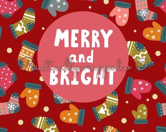 Merry & Bright Christmas Phone Wallpaper