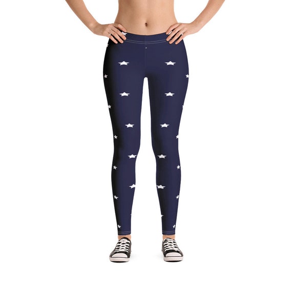 Star Leggings navy | Etsy