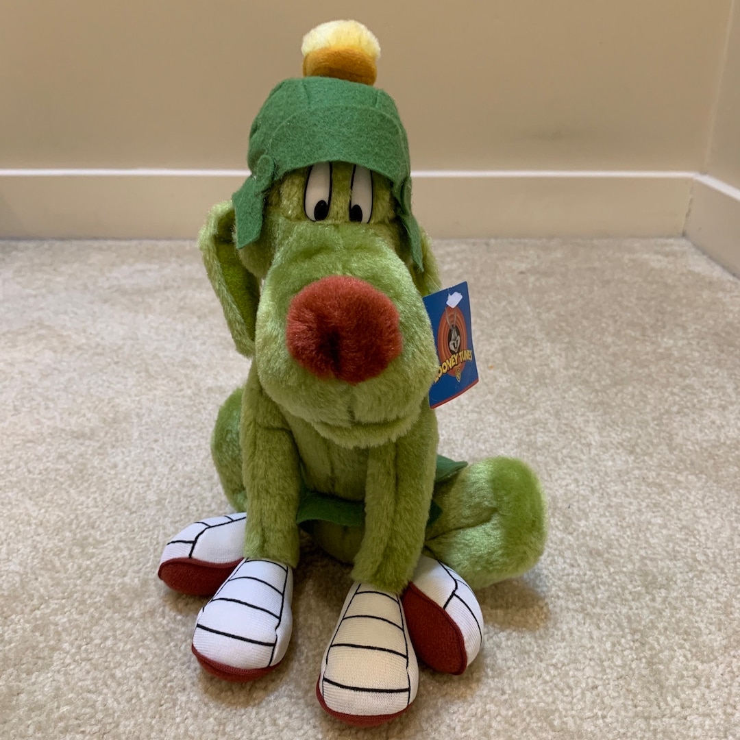 Looney Tunes Marvin the Martian K9 Green Dog 10.5 Plush Toy Stuffed ...