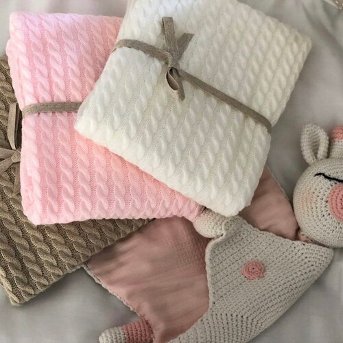 Hand Knitted Chunky Merino Wool Blanket Arm Knit Throw. Etsy