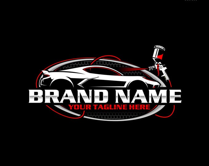 Car Painting Logo: Auto Body Shop Repair Vector Designs (SVG, EPS, PNG)