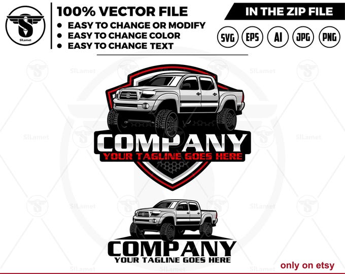 pickup logo - pickup truck svg - pickup truck Company Logo - pickup truck vector - 2005 toyota tacoma off road