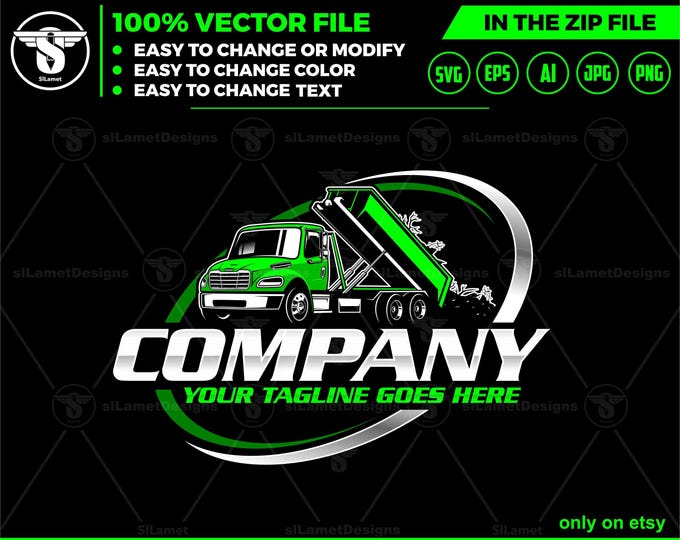 Freightliner dump roll off truck logo, Truck logo Svg, Freightliner dump truck logo, trucking logo, Freightliner m2 106 truck
