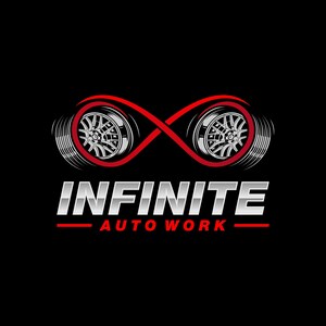 Custom logo design promo on black: bold white CUSTOM LOGO, red slogan, circular watermark, vector file icons; digital files.