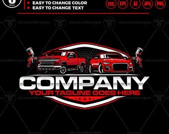 Car Painting Logo: Auto Body SVG Vector File