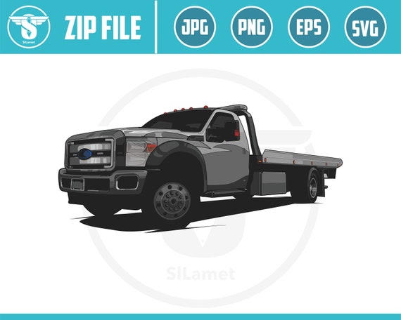 Rollback Truck illustration, Rollback Truck SVG, Tow Truck Svg, Rollback Truck vector, Rollback Truck Icon Svg, Wrecker Svg,
