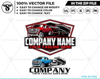 Logotipo del remolque basculante Ford Super Duty: Diseño de camioneta (descarga digital)