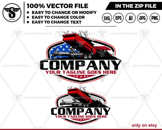 america Bumper Pull Dump Trailer logo - dump trailer logo, dump trailer logo , USA Dumpster Logo , dump rental logo