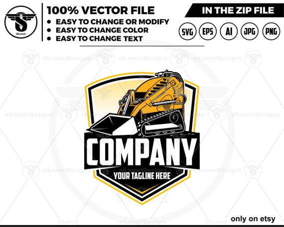 stand loader logo, mini track loader svg, Skid steer loader logo, Skid Steer Loader Mini Track Loader , mini Equipment logo Svg