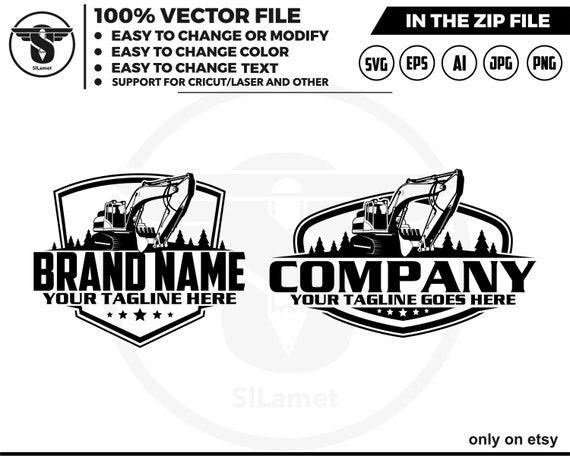 Excavator logo svg, Excavator Clipart, Excavator svg, Excavator png, Heavy Equipment svg, Construction Logo svg SVG file