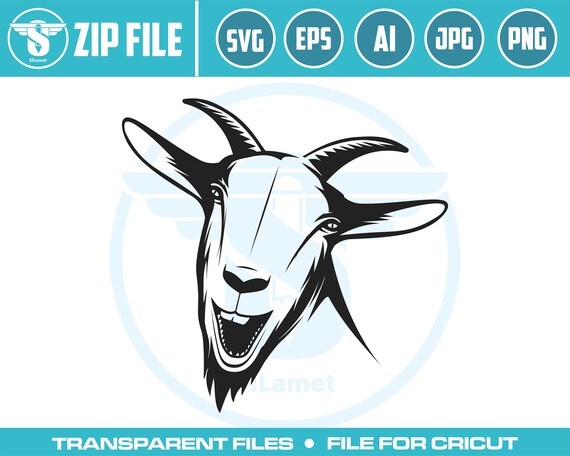 crazy goat svg, Goat svg,Goats silhouette,SVG, PNG, EPS, dxf, jpg Instant Download jpg digital download Image Cut File for Cricut Silhouette