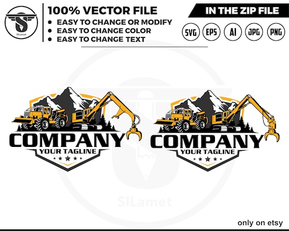 logging equipment logo - heavy logging equipment logo - Logging Machines logo