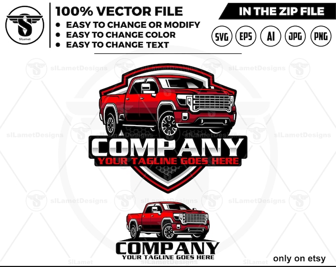 GMC truck logo - pickup truck logo template -  GMC pickup logo - Gmc Sierra 2500 Denali