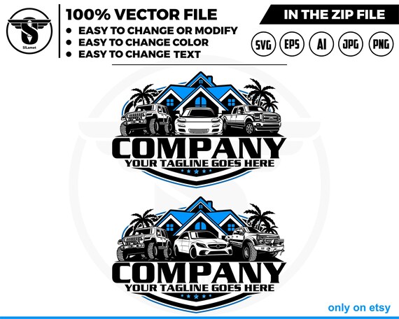 house Car logo template - car services logo - automotive logo - car repair logo - Car Detailing svg