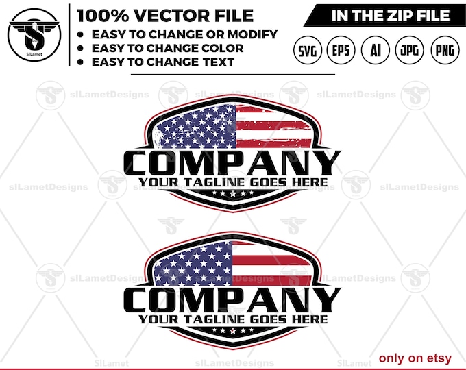 america emblem logo - america flag logo - america logo