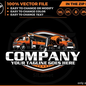 Concrete pump and truck mixer logo,pumping logo,p umping svg, concrete pump truck logo,concrete truck logo,Beton truck logo