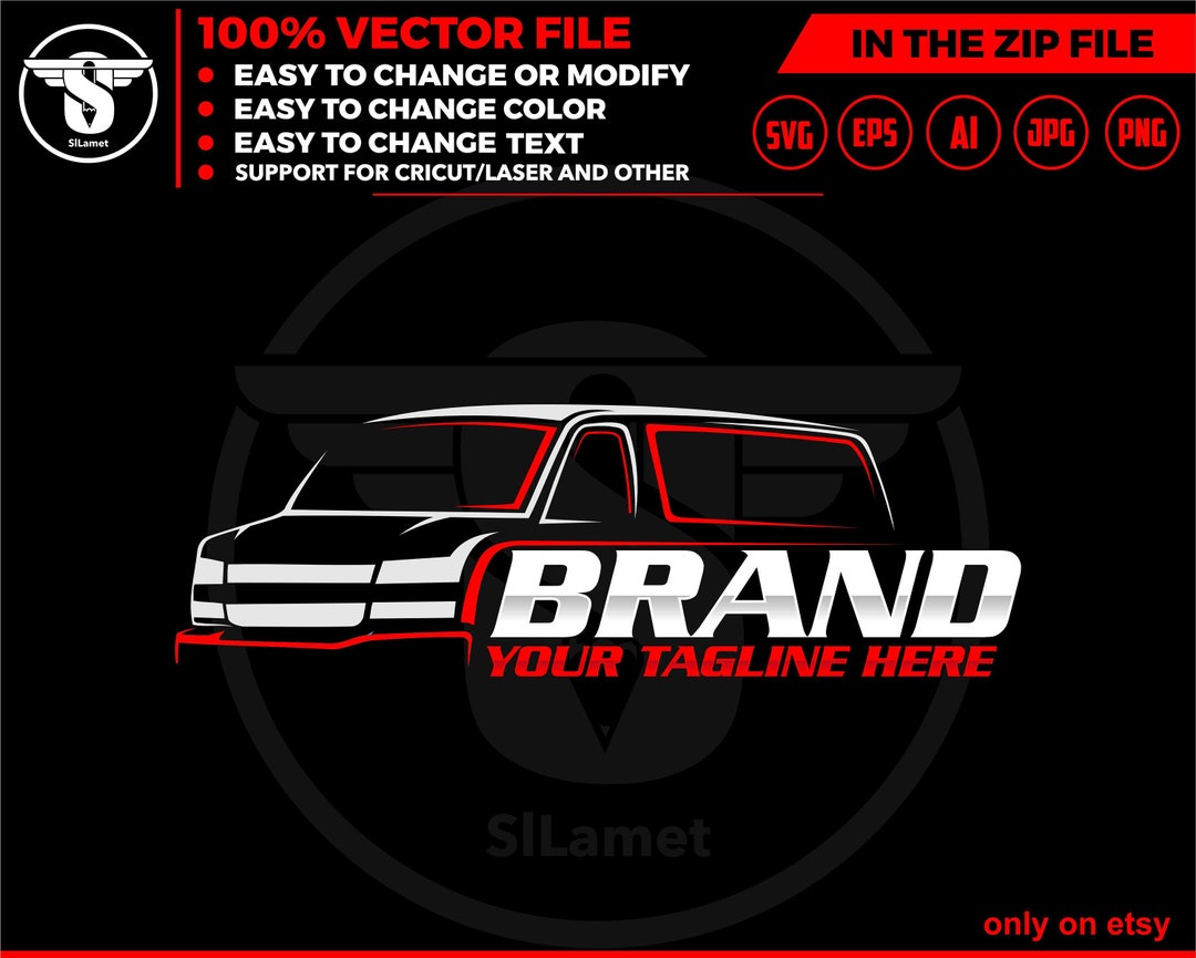 Delivery Van Logo SVG: Cargo Truck Vector Graphics (digital Download ...