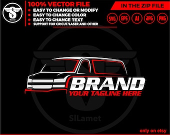 Delivery Van Logo SVG: Cargo Truck Vector Graphics (Digital Download)