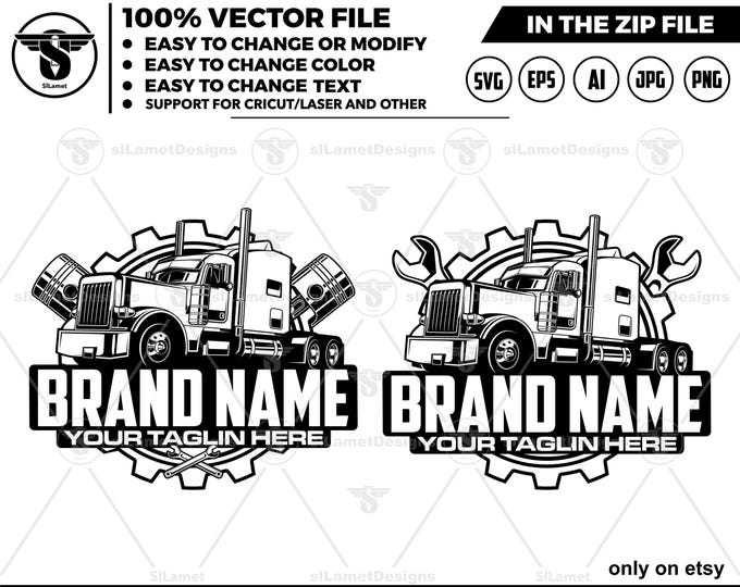 truck repair logo svg, truck fix logo, trucking service svg, logo, trucking logo svg, semi truck, truck trailer logo, truck services logo
