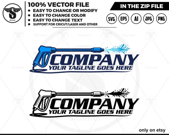 Pressure Washing logo - Pressure Wash logo - Wash House logo - house washing logo - wash logo - clean logo