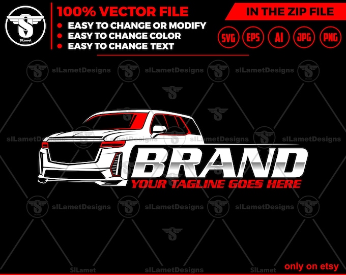 SUV Car Logo - MPV Car Logo - Family Vehicle Icon - Utility Vehicle Design - Modern Auto Logo Badge - automotive logo