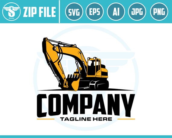 Excavator logo svg, Excavator Clipart, Excavator svg, Excavator png, Heavy Equipment svg, Construction Logo svg SVG file