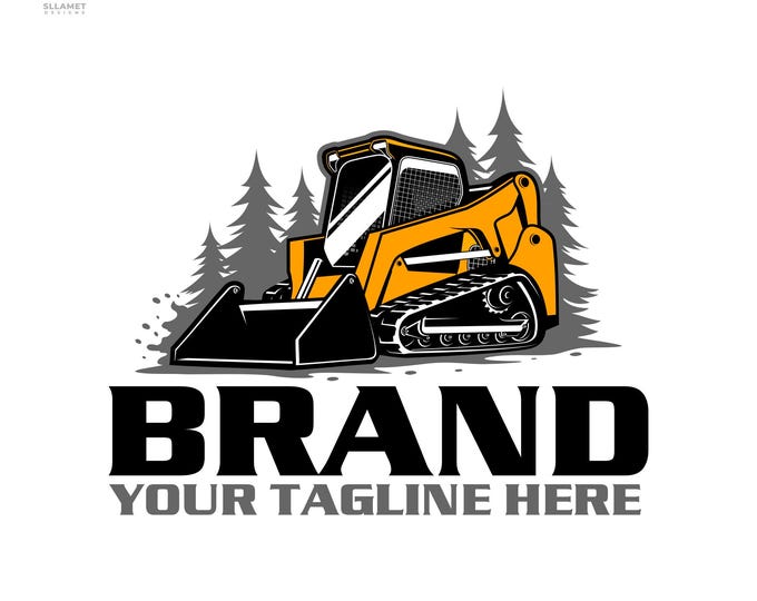 Skid Steer Logo Design: Construction Equipment Vector  (svg, pdf, png, jpg, eps, ai)