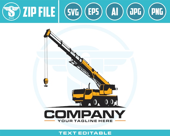 Mobile Crane logo svg, Mobile Crane Svg, Construction Crane Svg, Heavy Equipment Svg, Mobile Crane SVG Files, Mobile Crane, Clipart, Png Eps